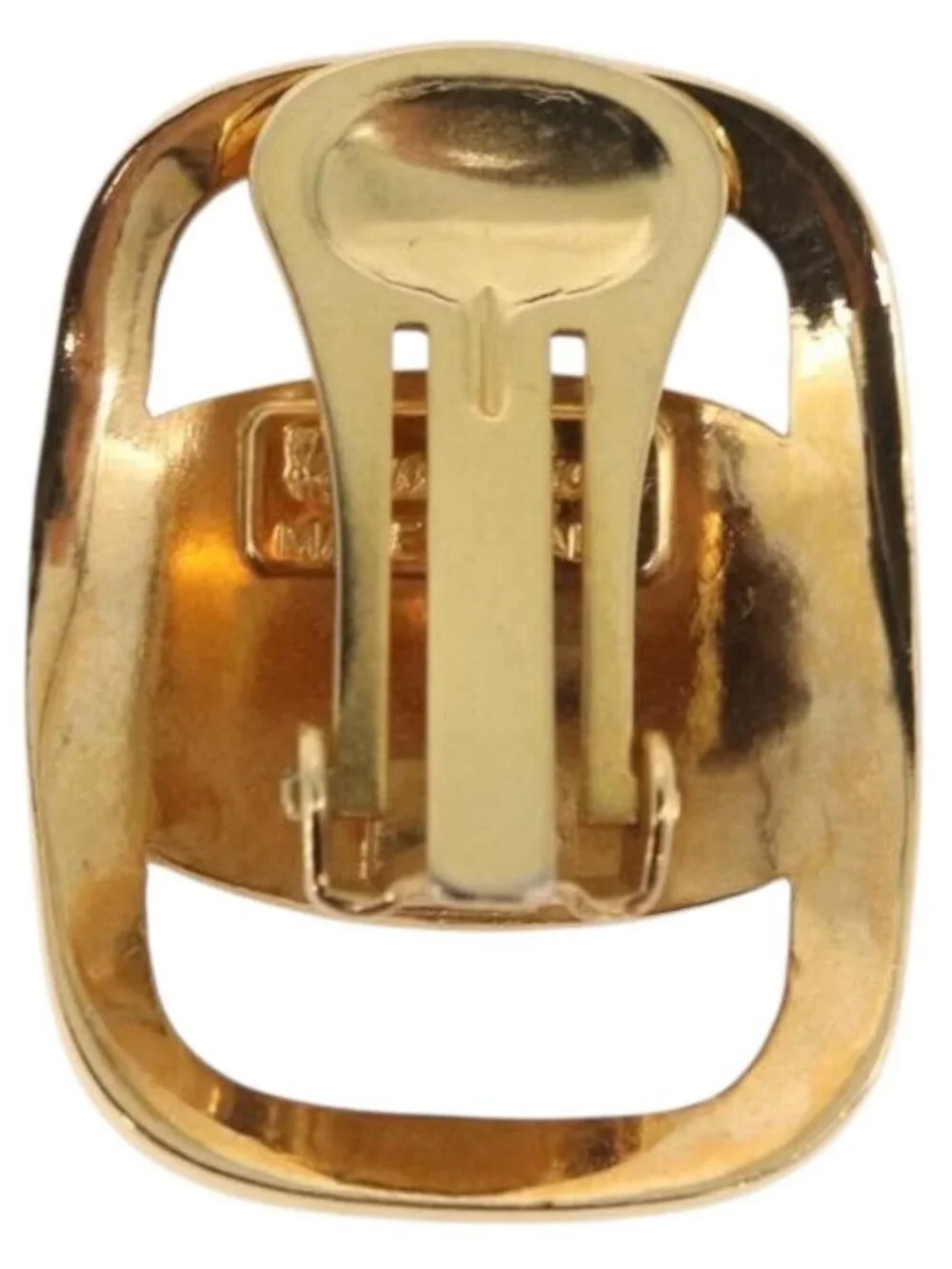 Salvatore Ferragamo Vala Earring Metal Gold Auth am11968V
